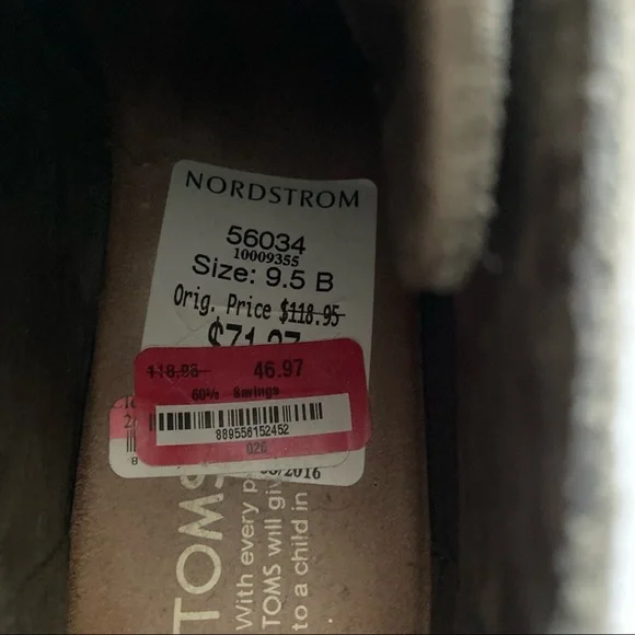 Toms Lace Up Wedge Booties Green/Gray 9.5 - Picture 5 of 10